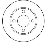 TRW Bremsscheibe df1526 245mm 10mm für VW
