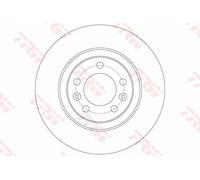 Bremsscheibe TRW DF6134 hinten, voll, 1 Stück
