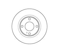 TRW Bremsscheibe DF6568 – belüftet, 258 mm, vorne rechts/links, für FORD (USA, Asien & Ozeanien)