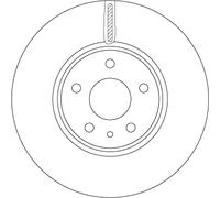 TRW Bremsscheibe DF6811, vorne, belüftet, 1 Stück