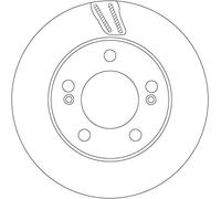 TRW Bremsscheibe df6876 307mm 20mm für SSANGYONG