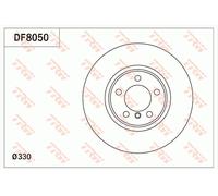 TRW Bremsscheibe df8050 330mm 24mm für BMW