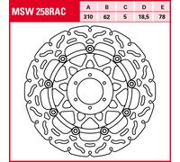 TRW Bremsscheibe Sportiv schwimmend MSW258RAC CB1100SF SC42