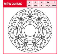TRW Bremsscheibe Sportiv schwimmend MSW261RAC Daytona 675 D67LC