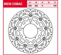 TRW Bremsscheibe Sportiv schwimmend MSW270RAC SXV450 VS