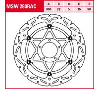 TRW Bremsscheibe Sportiv schwimmend MSW280RAC Panigale 1299 HC