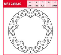 TRW Bremsscheiben Racing, Vorne, mit ABE VORNE, MST238RAC FESTST.