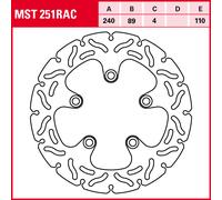 TRW Bremsscheibe Sportiv starr MST251RAC RF600R GN76B