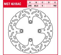 TRW Bremsscheibe Sportiv starr MST461RAC 1098R H7