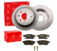 TRW BREMSSCHEIBEN 239mm + BELÄGE HINTEN passend für HONDA JAZZ 3 4 GE GK
