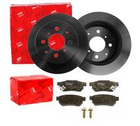 TRW BREMSSCHEIBEN 239mm + BELÄGE HINTEN passend für HONDA JAZZ II CIVIC V VI