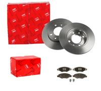TRW BREMSSCHEIBEN 247mm Voll + BELÄGE VORNE passend für PEUGEOT 206
