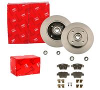 TRW BREMSSCHEIBEN 249mm+ BELÄGE HINTEN passend für PEUGEOT 207 307 CITROEN C4