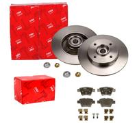 TRW BREMSSCHEIBEN 249mm + BELÄGE HINTEN passend für PEUGEOT 307