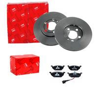 TRW BREMSSCHEIBEN 256mm + BELÄGE VORNE passend für VW GOLF 4 POLO A3 IBIZA FABIA