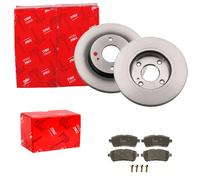 TRW BREMSSCHEIBEN 258mm + BELÄGE VORNE passend für FORD FIESTA 6 VI MK6
