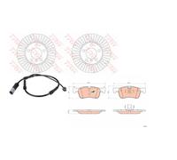 TRW BREMSSCHEIBEN 284mm+ BELÄGE VORNE passend für BMW 1er F20 F21 2er F22 F23