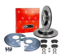 TRW Bremsscheiben 300mm Beläge + Spritzblech Satz Hinten für AUDI A4 B8 A5