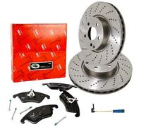 TRW Bremsscheiben 322mm Beläge WAKO Set Vorne für MERCEDES W204 S204 W212 C207