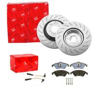 TRW BREMSSCHEIBEN 344mm + BELÄGE VORNE passend für MERCEDES SLC SLK R172
