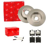 TRW BREMSSCHEIBEN +BELÄGE HINTEN passend für MERCEDES C-KLASSE W203 CLK W209