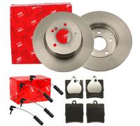 TRW BREMSSCHEIBEN + BELÄGE HINTEN passend für MERCEDES E-KLASSE W210 + CLK