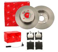 TRW BREMSSCHEIBEN + BELÄGE HINTEN passend für MERCEDES E-KLASSE W210 + CLK W208