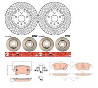 TRW BREMSSCHEIBEN + BELÄGE VORNE+HINTEN passend für AUDI A4 8K B8 + A5 8T 8F