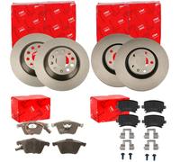 TRW BREMSSCHEIBEN + BELÄGE VORNE + HINTEN passend für AUDI A6 4F C6 Limo + Avant
