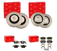 TRW BREMSSCHEIBEN + BELÄGE VORNE + HINTEN passend für AUDI A6 Allroad C6 4FH