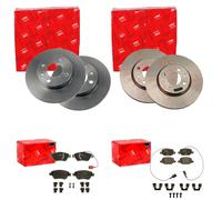 TRW BREMSSCHEIBEN + BELÄGE VORNE + HINTEN passend für FIAT 500 + 500C Cabrio