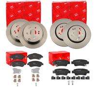 TRW BREMSSCHEIBEN + BELÄGE VORNE + HINTEN passend für HONDA CR-V 3 4 RE RM