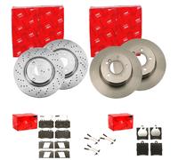 TRW BREMSSCHEIBEN + BELÄGE VORNE + HINTEN passend für MERCEDES C-KLASSE W203
