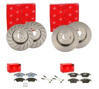 TRW BREMSSCHEIBEN + BELÄGE VORNE HINTEN passend für MERCEDES C-KLASSE W204 S204