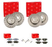TRW BREMSSCHEIBEN + BELÄGE VORNE+HINTEN passend für MERCEDES E-KLASSE A207 C207