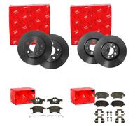 TRW BREMSSCHEIBEN + BELÄGE VORNE + HINTEN passend für OPEL ASTRA H ZAFIRA B