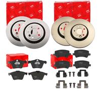 TRW BREMSSCHEIBEN + BELÄGE VORNE + HINTEN passend für VOLVO V70 V60 XC70 S60 S80