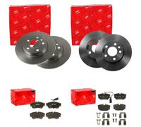 TRW BREMSSCHEIBEN + BELÄGE VORNE + HINTEN passend für VW T4 TRANSPORTER BUS
