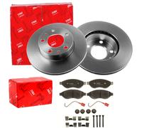 TRW BREMSSCHEIBEN + BELÄGE VORNE passend für DUCATO BOXER JUMPER MOVANO C
