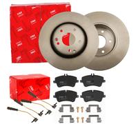 TRW BREMSSCHEIBEN + BELÄGE VORNE passend für MERCEDES C-KLASSE W203 CLK W209