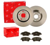 TRW BREMSSCHEIBEN + BELÄGE VORNE passend für TOYOTA AVENSIS T27 AURIS E15 E18