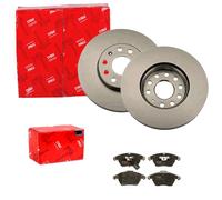 TRW BREMSSCHEIBEN + BELÄGE VORNE passend für VW GOLF 5 6 PASSAT 3C TOURAN A1 A3