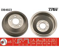 Remtrommel TRW DB4023 FIAT DUCATO 2.3 D 120 Multijet