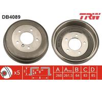 Trw Bremstrommel [Hersteller-Nr. DB4089] für Puch, Mercedes-Benz