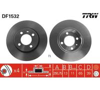 TRW DF1532 Brake Disc for CHERY,SEAT,VW,VW (FAW)