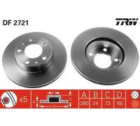 TRW DF2721 Bremsscheibe für - CITROËN - 4246 L2