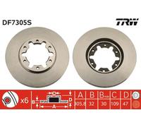 TRW DF7305S Bremsscheibe für NISSAN