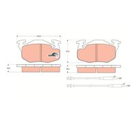 TRW GDB1033 Bremsbelagsatz für PEUGEOT CITROEN Bremse Bremsbeläge