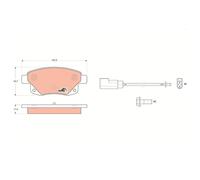 TRW GDB1725 Bremsbeläge Bremsklötze Hinten für Ford