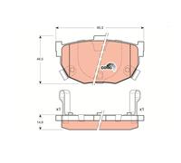 TRW GDB3170 Bremsbeläge Bremsklötze Hinten für Hyundai